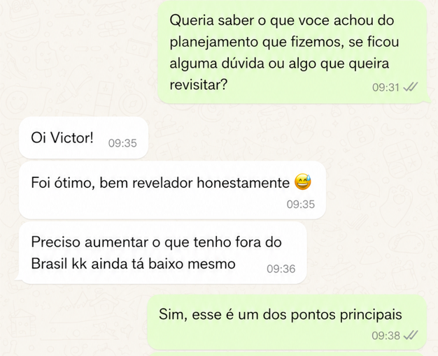 Depoimento de cliente por WhatsApp 3