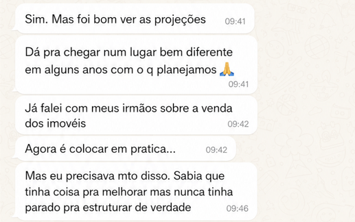Depoimento de cliente por WhatsApp 4