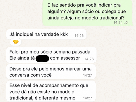 Depoimento de cliente por WhatsApp 2